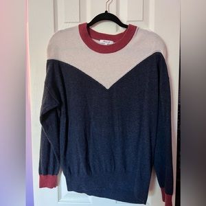 Madewell colorblock yoke pullover sweater!